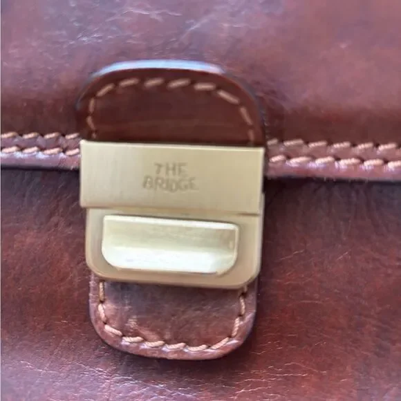 THE BRIDGE Men’s Vintage Leather Briefcase Document Bag